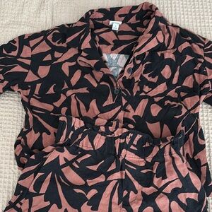 Stylish Black and Brown Women's Top